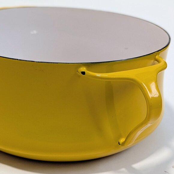 Vintage Dansk Design IHQ France Kobenstyle Yellow Enamel 2 Qt Stock Pot w/Lid - Picture 13 of 16